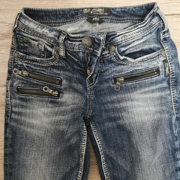 Gently worn, Silver Aiko Skinny jeans, 25x31 - Picture 2 of 9